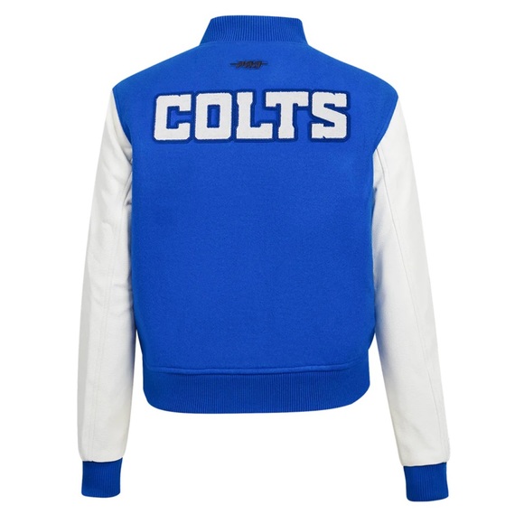 NFL INDIANAPOLIS COLTS CLASSIC WOMEN'S WOOL
VARSITY JACKET LARGE-ONLY WORE ONCE - Picture 3 of 3